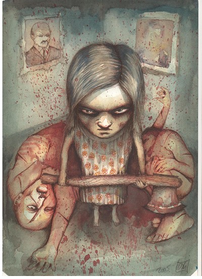 Unsettling, disturbing, and deeply unsettling imagery.