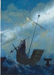 A sense of perilous struggle against overwhelming natural forces.