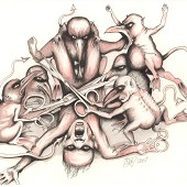 Agony and chaotic struggle