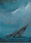 Desolation and foreboding in a turbulent, dark sea.