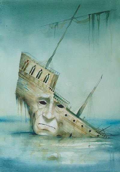 Melancholy resignation and watery entrapment