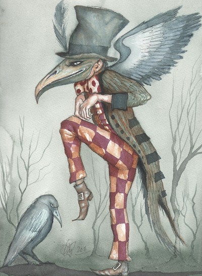 Unsettling and playful, like a peculiar fairytale setting.