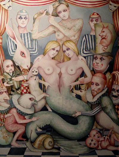 Unsettling circus of peculiar figures