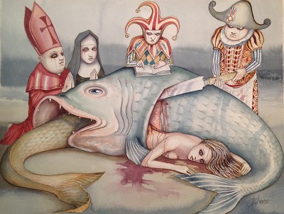 Disturbing and grotesque with an air of morbid curiosity.